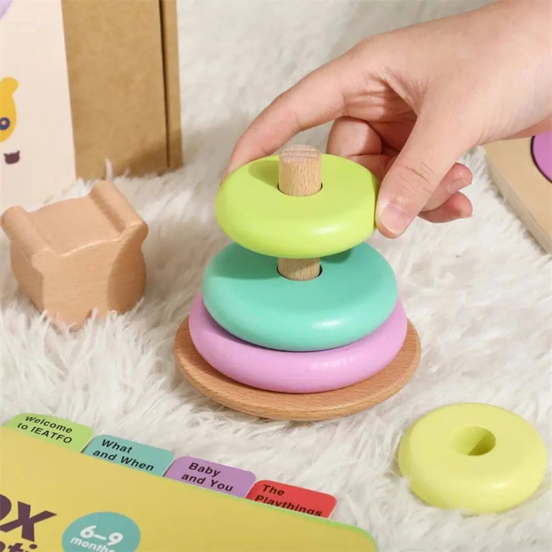 Coffret Jouet en Bois Bébé Montessori 6-9 mois – MontessoriBox