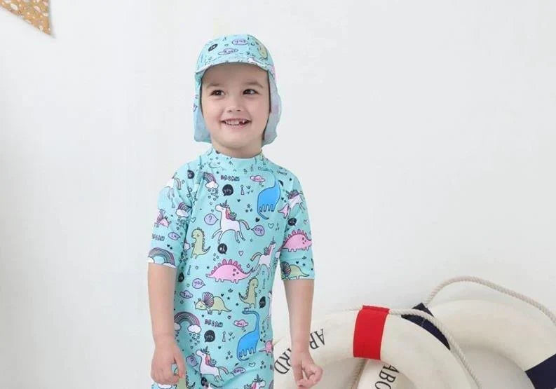 Combinaison Anti Uv Bébé pour Garçon et Fille à Motif d'Animaux
