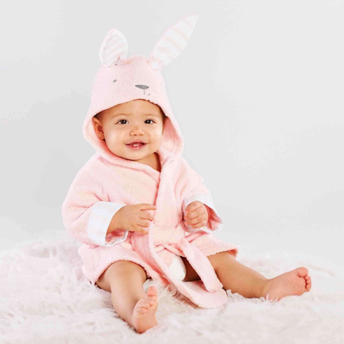 Peignoir à capuche Critter Comfort en coton biologique (serviette éponge sans produits chimiques)