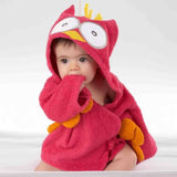 Peignoir à capuche Critter Comfort en coton biologique (serviette éponge sans produits chimiques)
