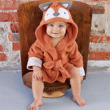 Peignoir à capuche Critter Comfort en coton biologique (serviette éponge sans produits chimiques)