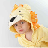 Peignoir à capuche Critter Comfort en coton biologique (serviette éponge sans produits chimiques)