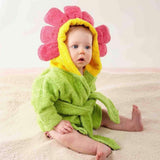 Peignoir à capuche Critter Comfort en coton biologique (serviette éponge sans produits chimiques)