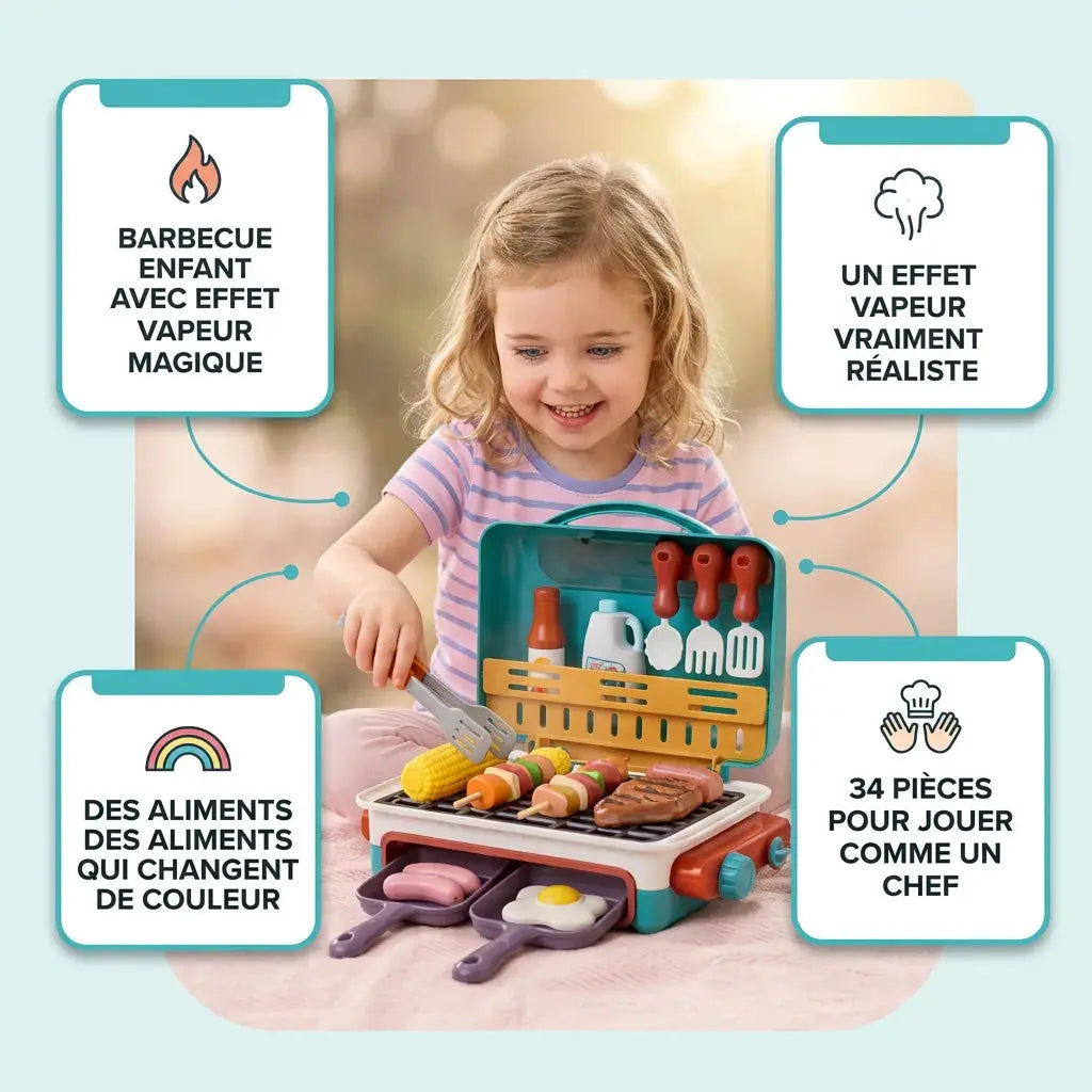 Cuisine BBQ Enfant – Effet Fumée – Aliments Magiques