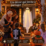 Déco Halloween Extérieur – Fantôme Suspendu Lumineux sur Balançoire