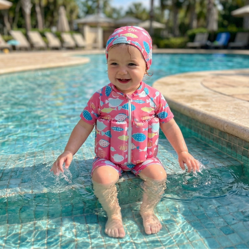 Maillot de bain bouée bébé et Bonnet