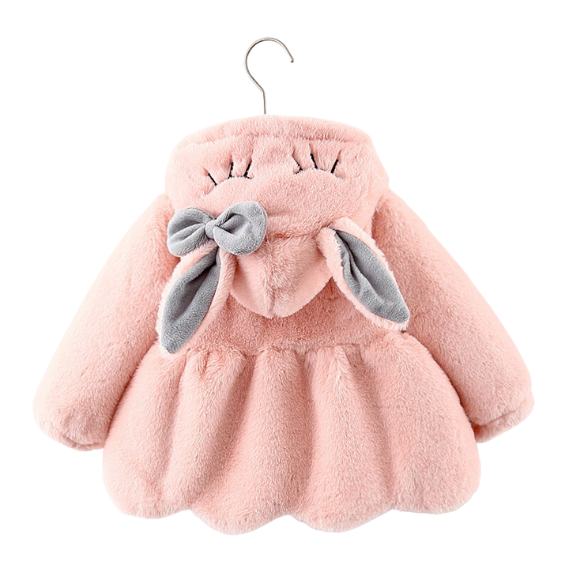 Manteau Bébé Lapin Polaire en Fausse Fourrure Fille