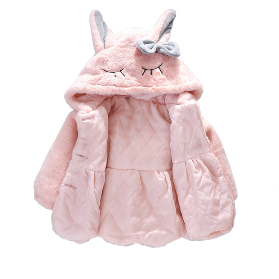 Manteau Bébé Lapin Polaire en Fausse Fourrure Fille