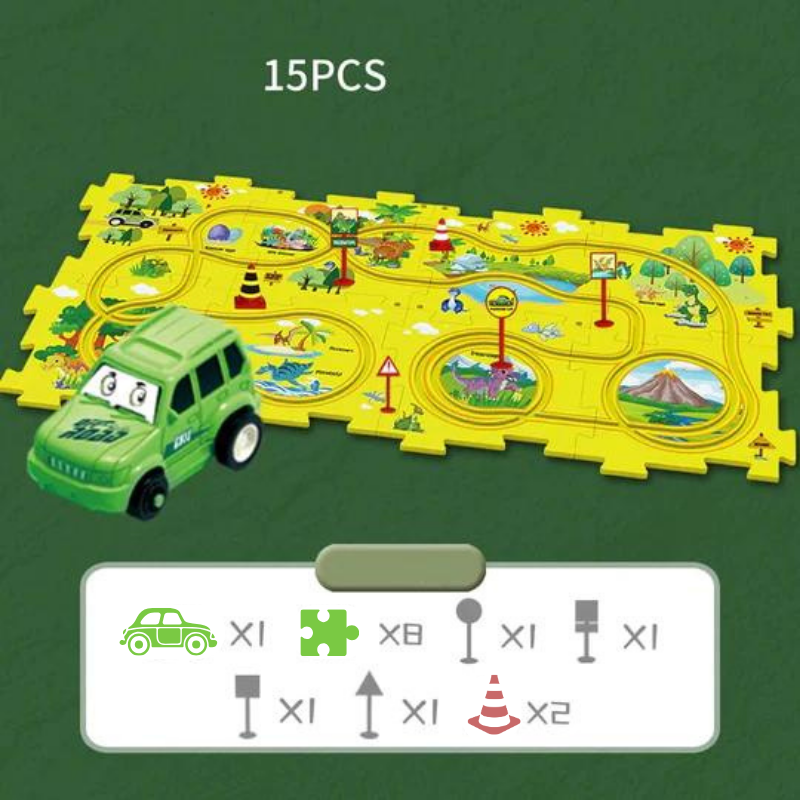 Puzzle circuit de voiture pour enfant / PuzzleCircuitÉducatif