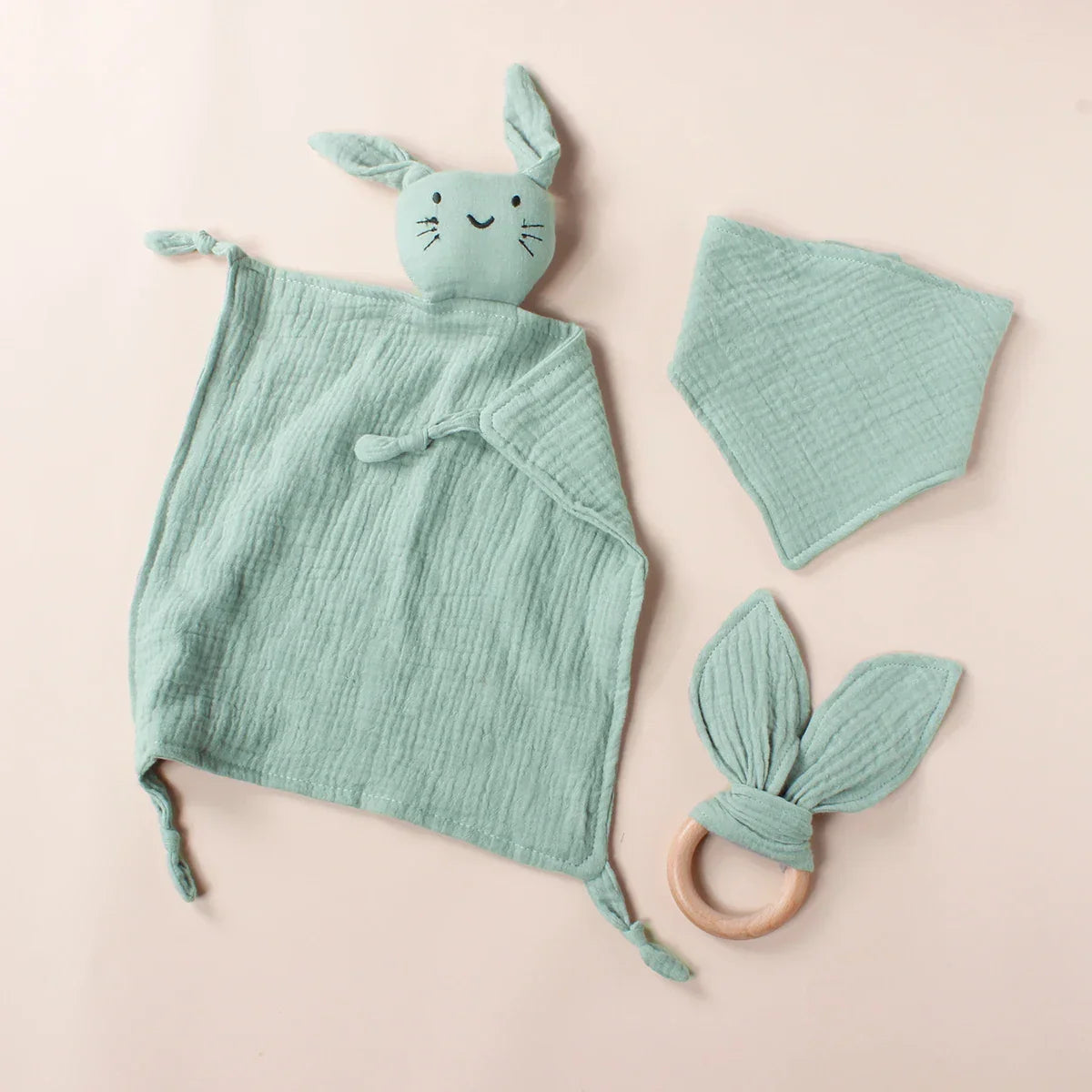 Doudou en mousseline | ensemble de 3 pièces