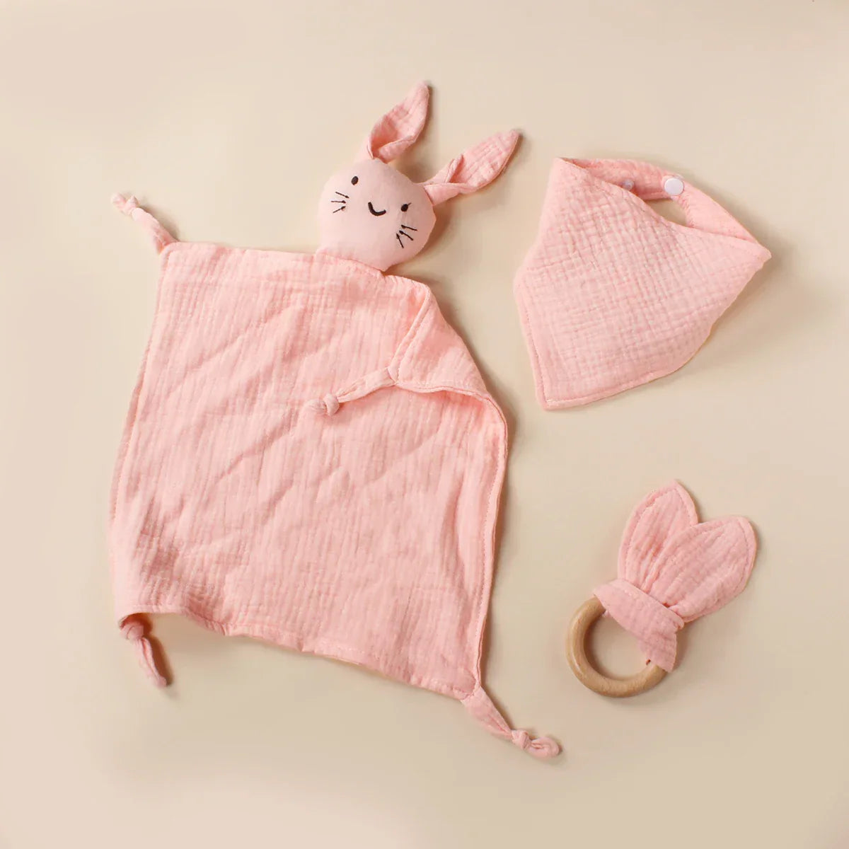 Doudou en mousseline | ensemble de 3 pièces