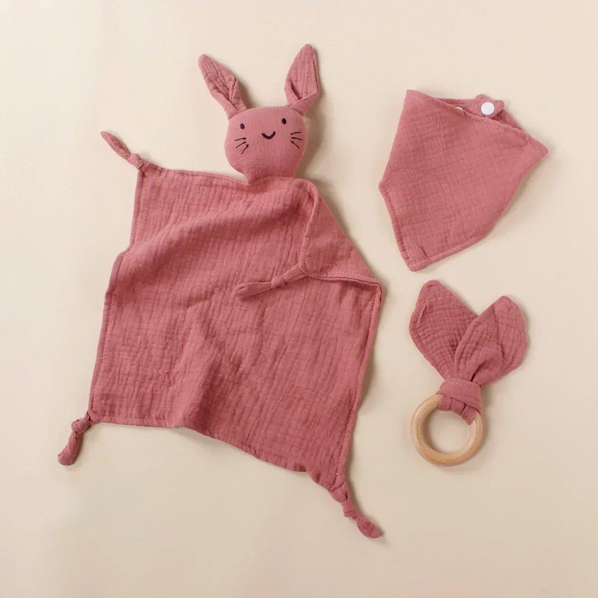 Doudou en mousseline | ensemble de 3 pièces