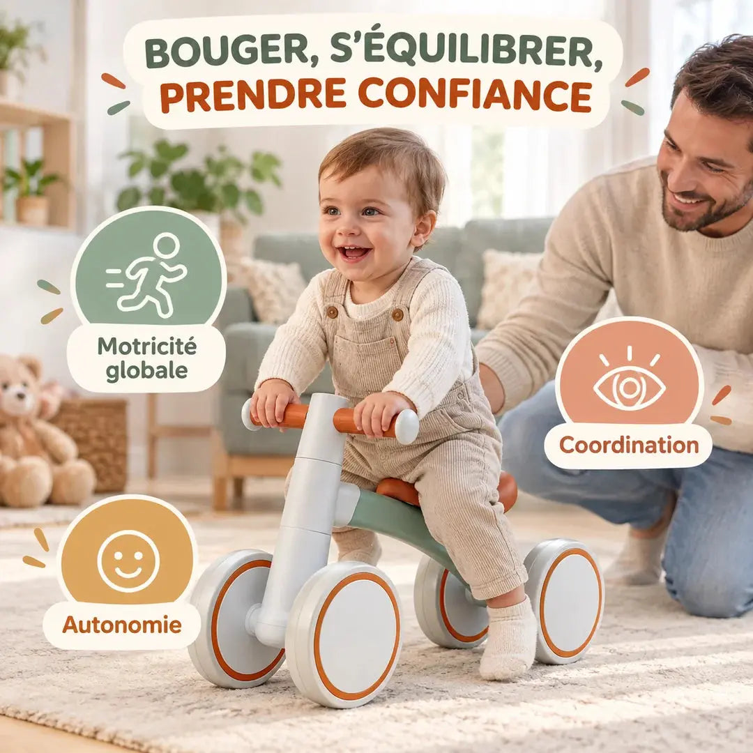 Draisienne Bébé 4 Roues Montessori
