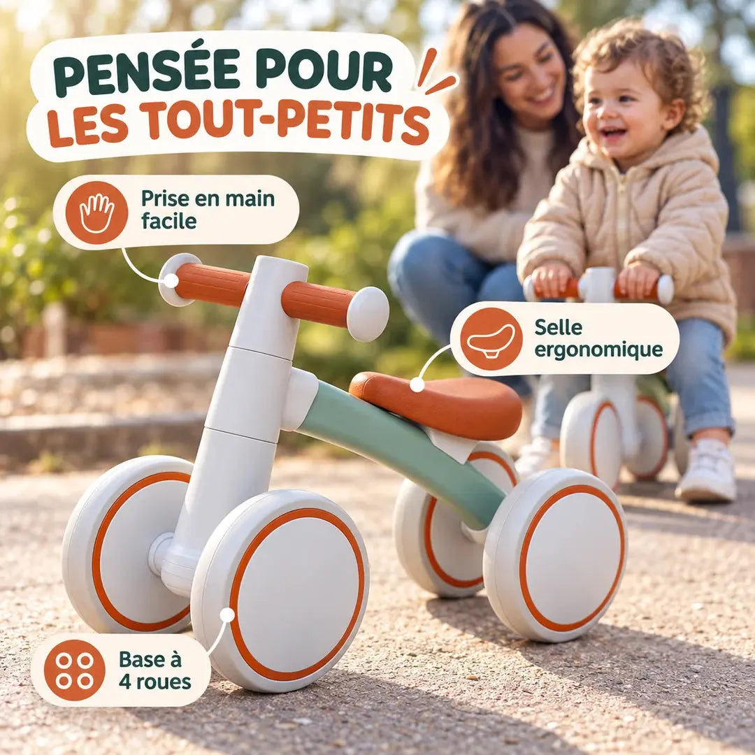 Draisienne Bébé 4 Roues Montessori