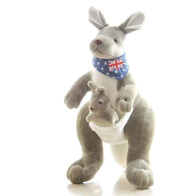 Compagnon Peluche Kangourou Écologique (Jouet Animal en Peluche Douce)