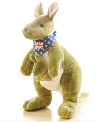 Compagnon Peluche Kangourou Écologique (Jouet Animal en Peluche Douce)