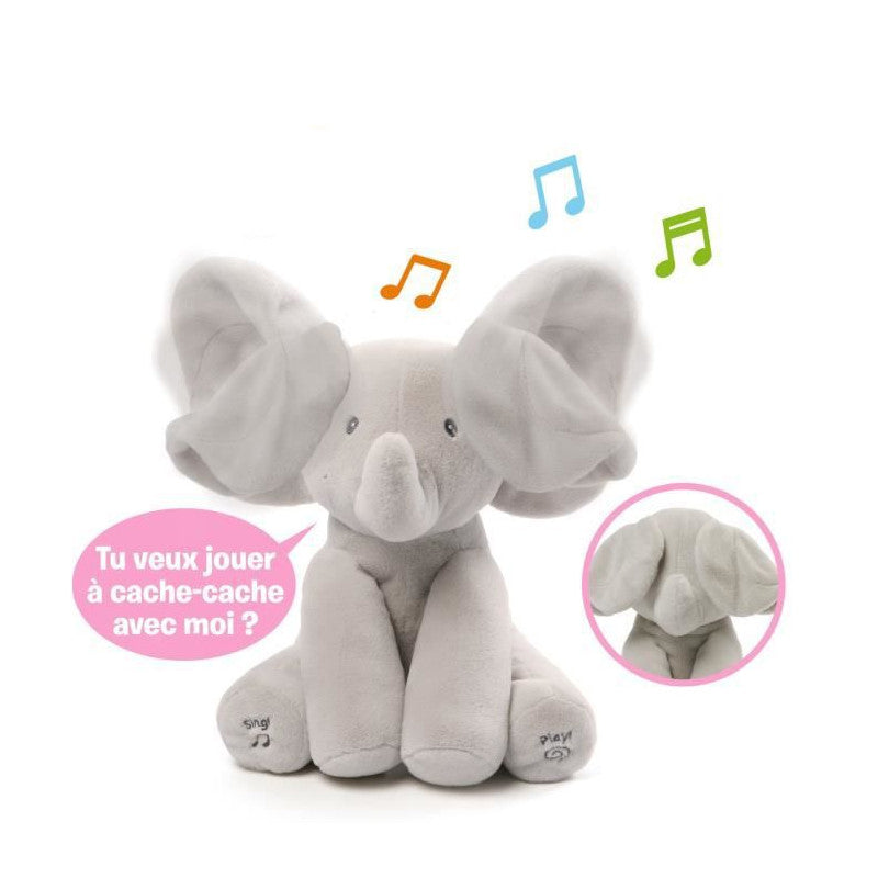 Éléphant Cache-Cache Musical aux Oreilles Magiques