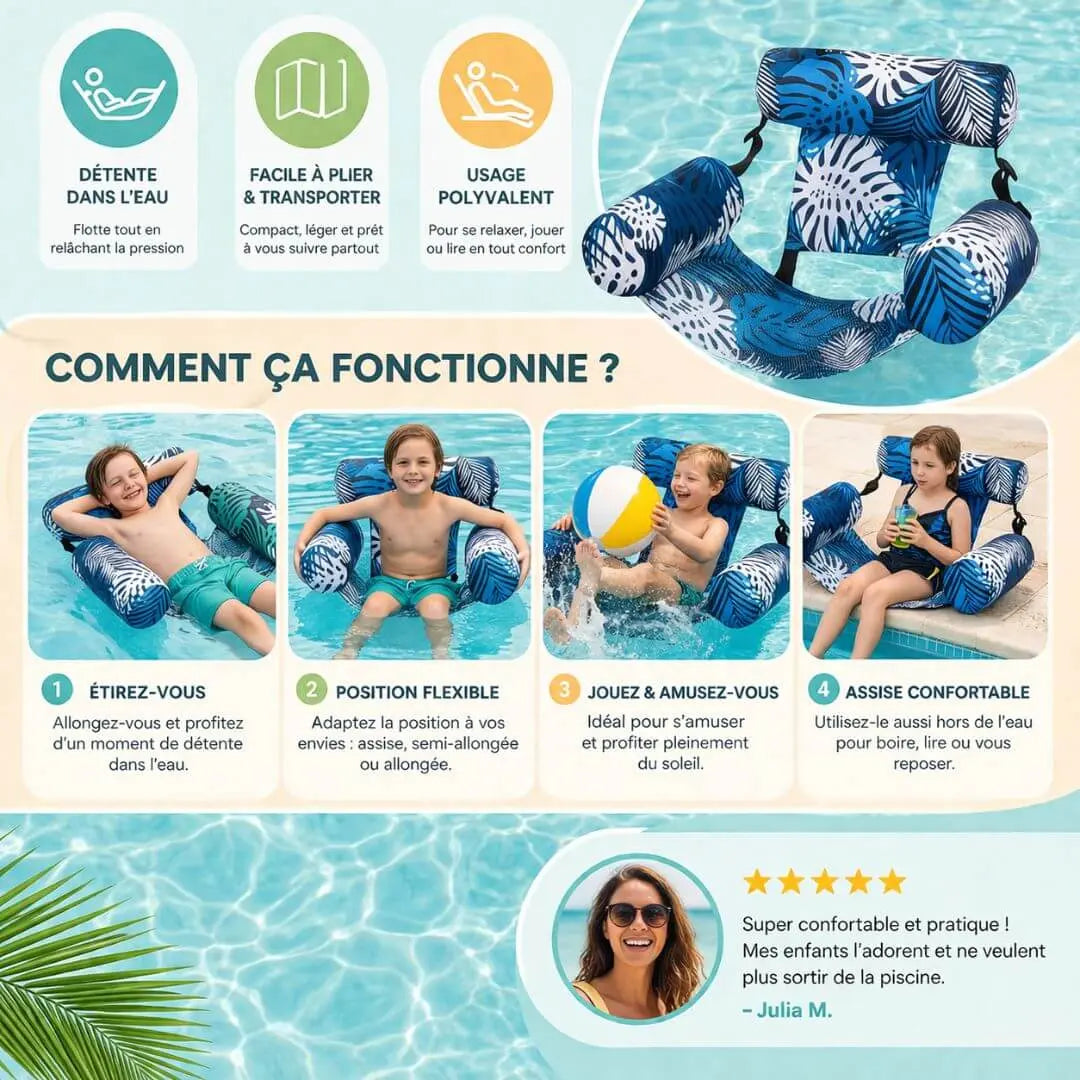 Fauteuil Gonflable Piscine – Dossier Ergonomique – 3 Chambres