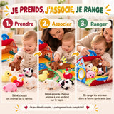 Ferme Sensorielle en Peluche avec Animaux Sonores - Dès 6 Mois