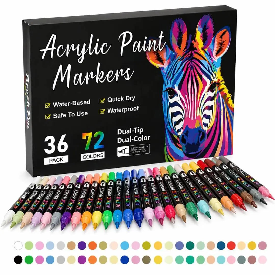 Feutres Acryliques – 48 à 168 Couleurs – Prêt à l'emploi
