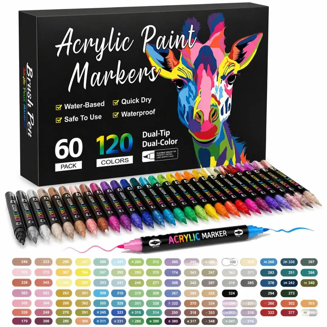 Feutres Acryliques – 48 à 168 Couleurs – Prêt à l'emploi