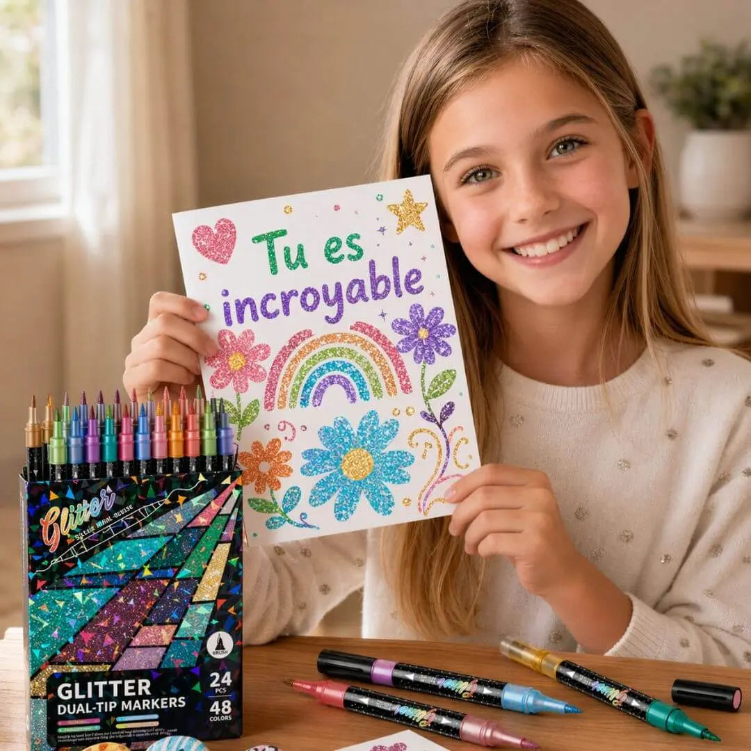 Feutres Shimmer Pailletés – Effet Scintillant