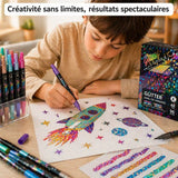 Feutres Shimmer Pailletés – Effet Scintillant