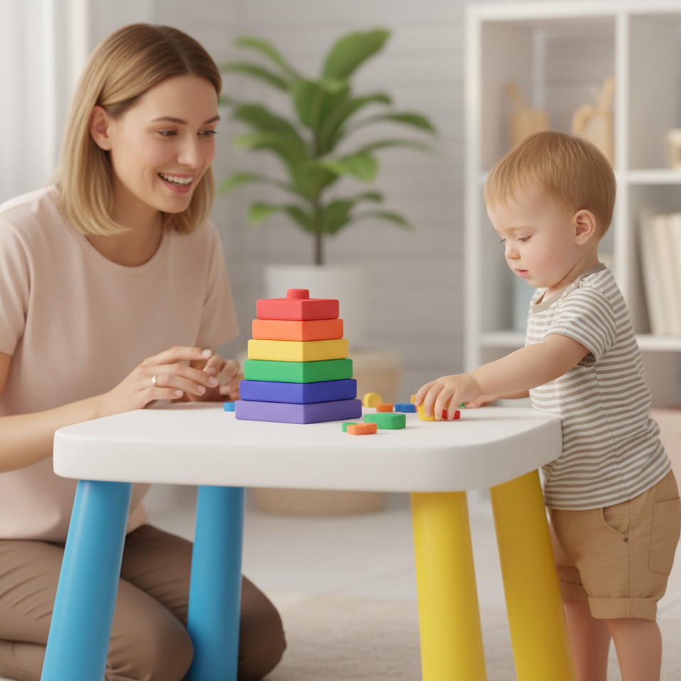 Jeu de construction d'anneaux en silicone | TeetheStack