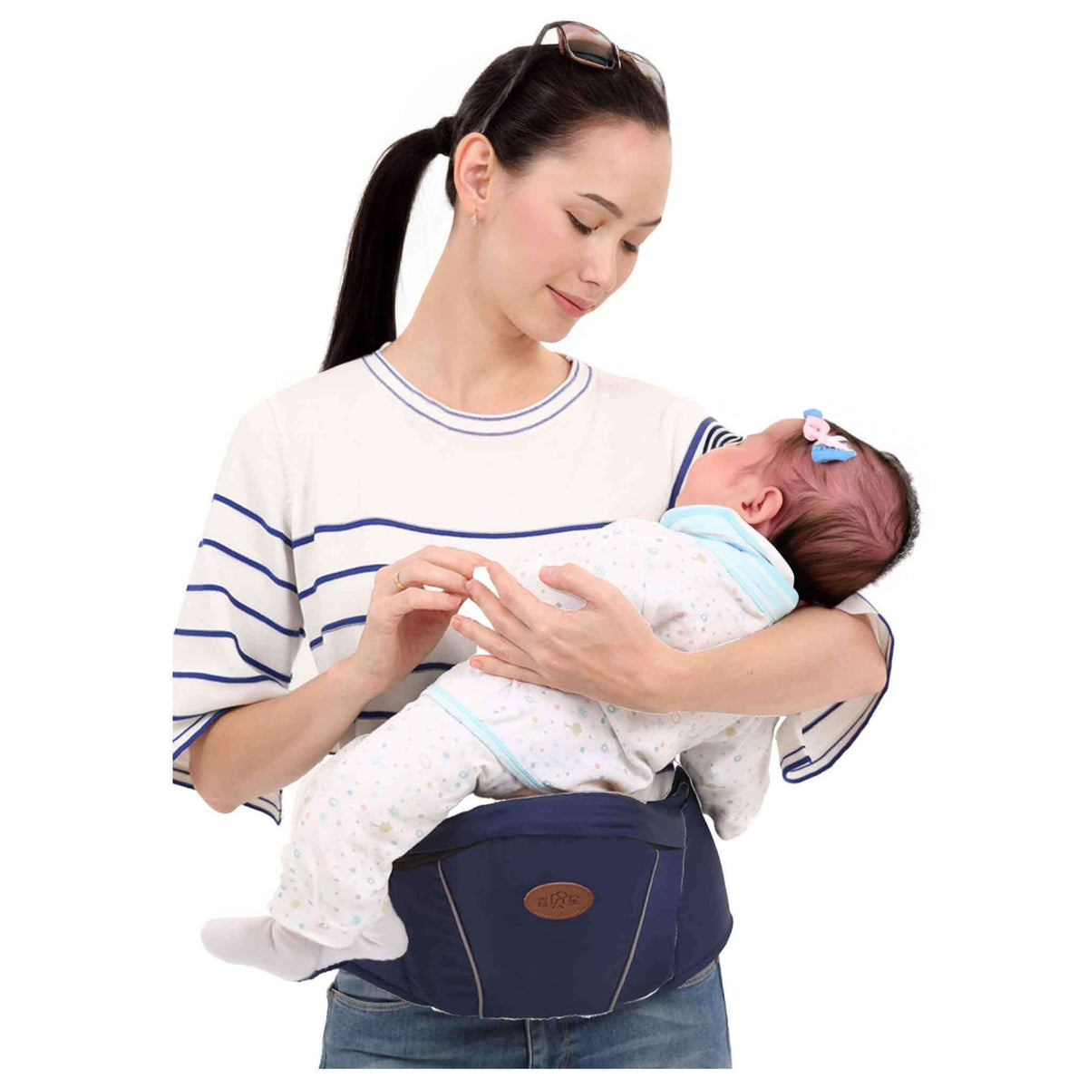 Porte-bébé ergonomique GentleGlide avec siège de hanche (Tabouret d'accès rapide)