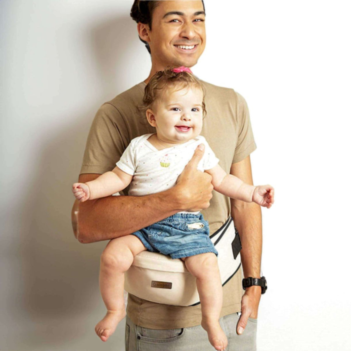 Porte-bébé ergonomique GentleGlide avec siège de hanche (Tabouret d'accès rapide)