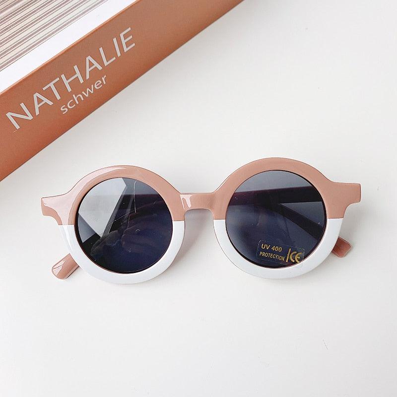 Lunettes de soleil rondes bicolore