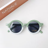 Lunettes de soleil rondes bicolore