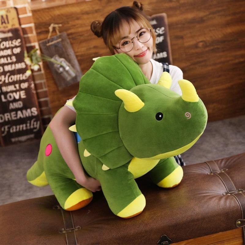 Dinosaures tricératops en peluche pour enfant