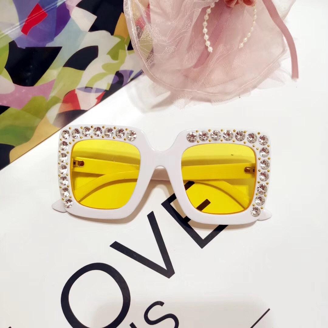 Lunettes de soleil surdimensionnées en diamant pour enfants