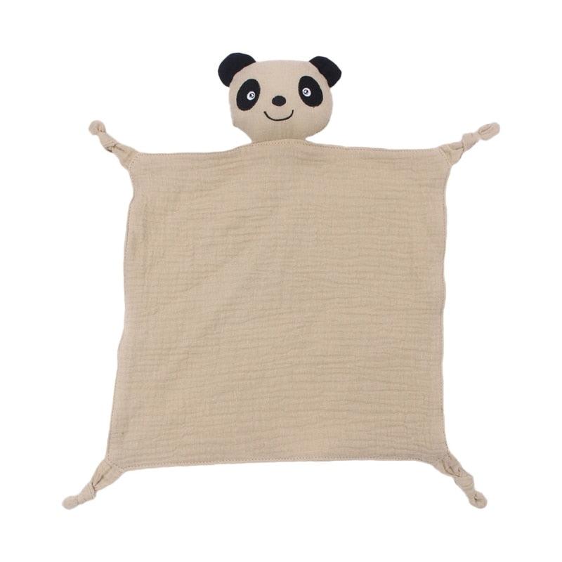Doudou panda en coton pour bébé