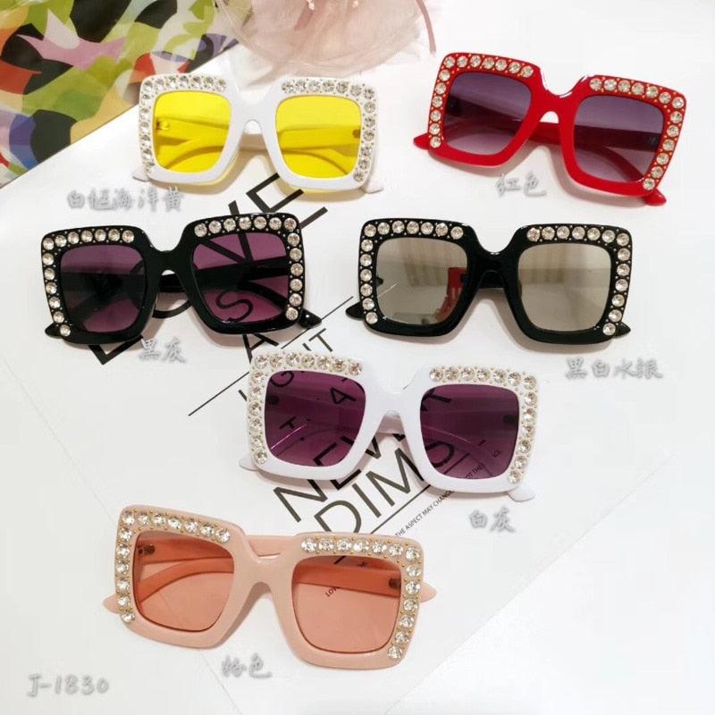 Lunettes de soleil surdimensionnées en diamant pour enfants