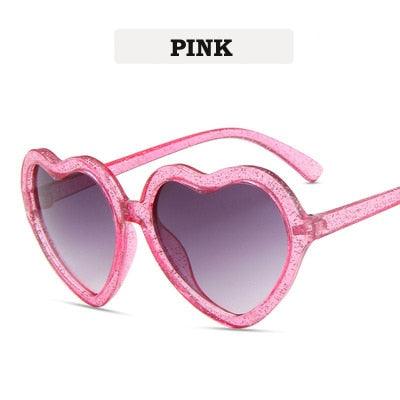Lunettes de soleil rétro en forme de coeur