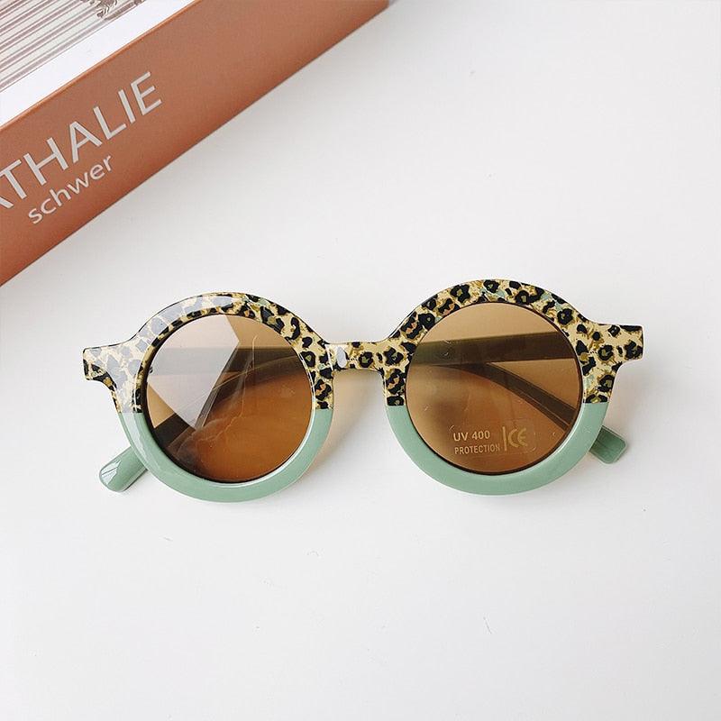 Lunettes de soleil rondes bicolore