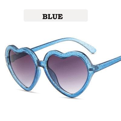 Lunettes de soleil rétro en forme de coeur