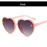 Lunettes de soleil rétro en forme de coeur