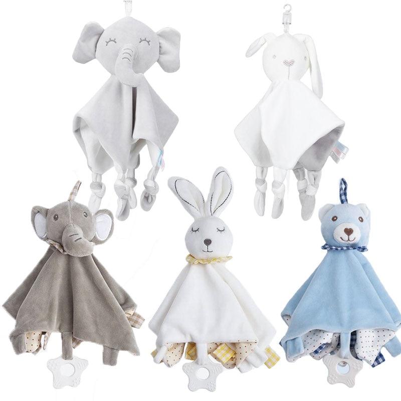 Serviette apaisante avec animaux pour bébé