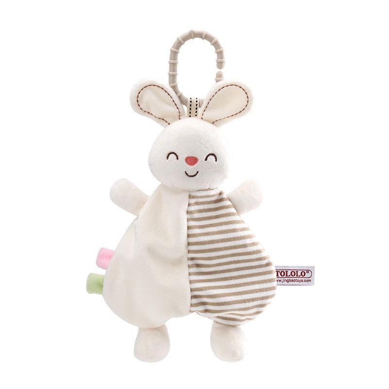 Doudou en peluche animaux avec hochet