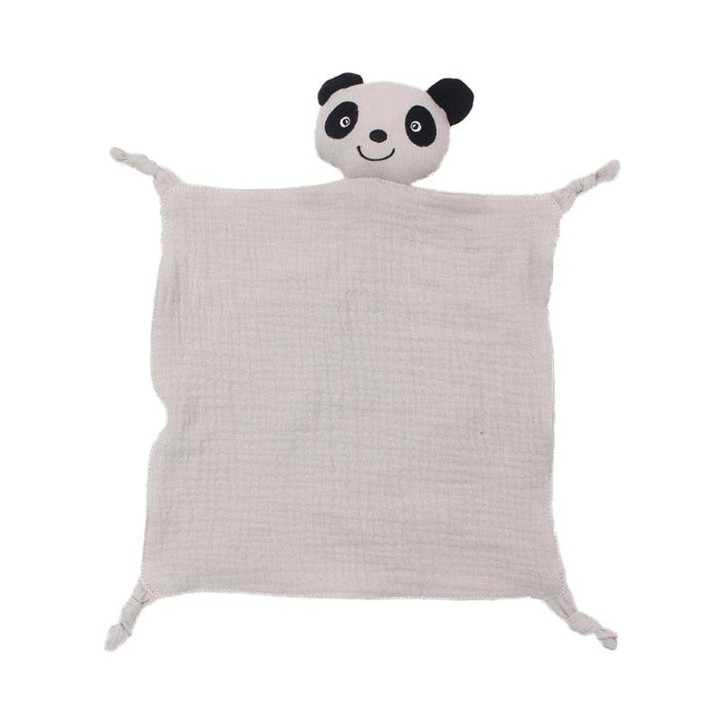 Doudou panda en coton pour bébé