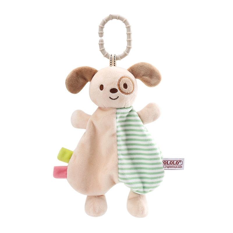 Doudou en peluche animaux avec hochet