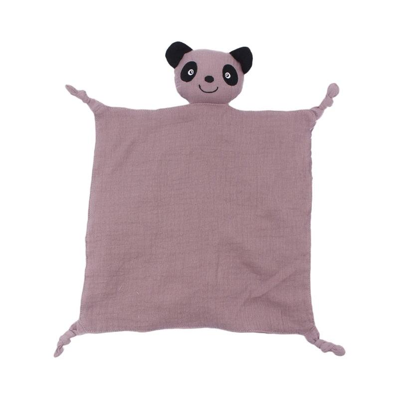 Doudou panda en coton pour bébé
