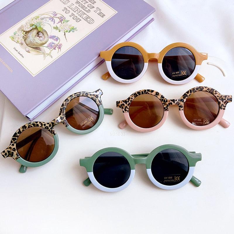 Lunettes de soleil rondes bicolore