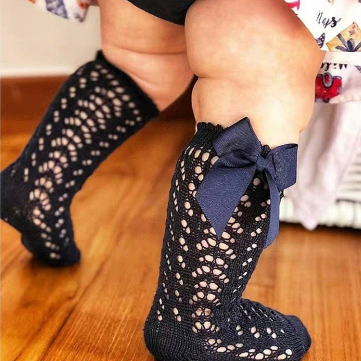 Chaussettes Hautes à Papillon pour Bébé Fille
