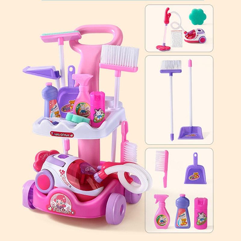 Jouet Chariot de Ménage et Aspirateur