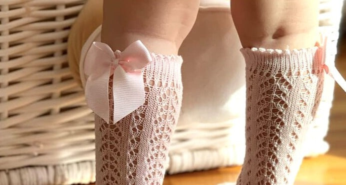 Chaussettes Hautes à Papillon pour Bébé Fille