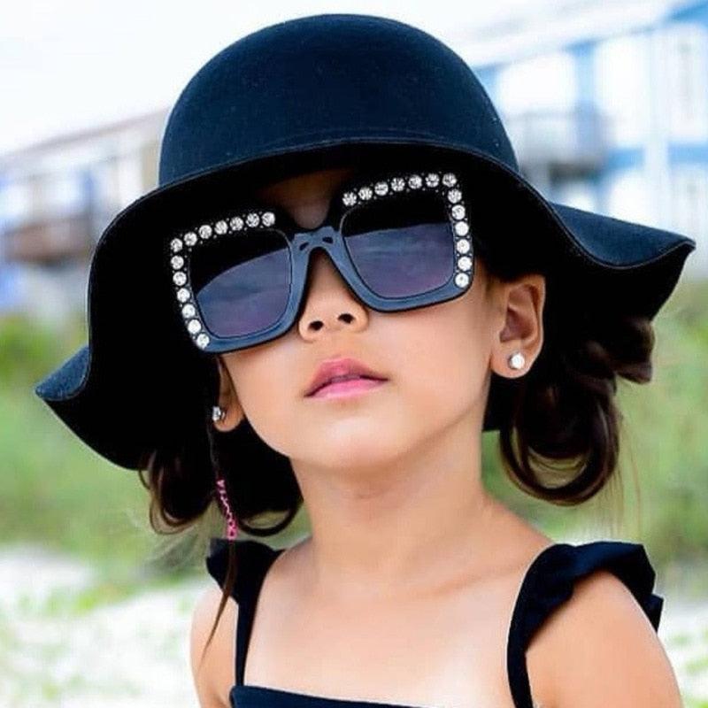 Lunettes de soleil surdimensionnées en diamant pour enfants